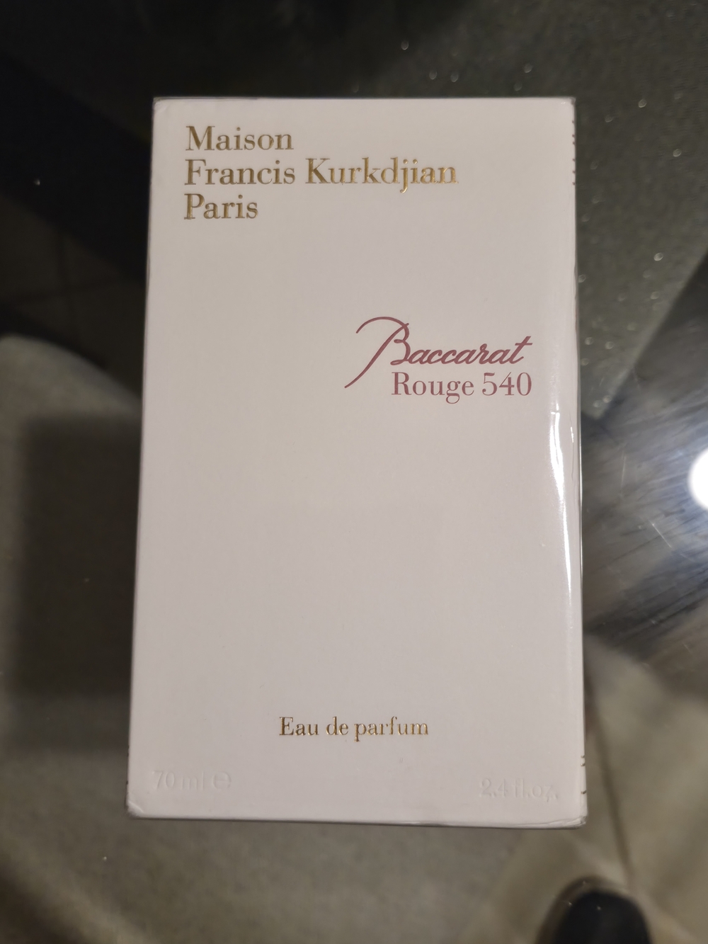 Maison Francis Kurkdjian pale pink and black packaging